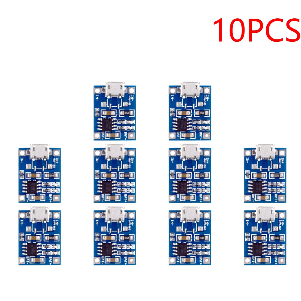 1-10pcs Type-c Micro / TYPE C 5V 1A 18650 TP4056 Lithium Battery Charger Module Charging Board With Protection Dual Functions 1A