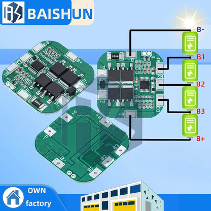4S 14.8V / 16.8V 20A peak li-ion BMS PCM battery protection board bms pcm for lithium LicoO2 Limn2O4 18650 li battery