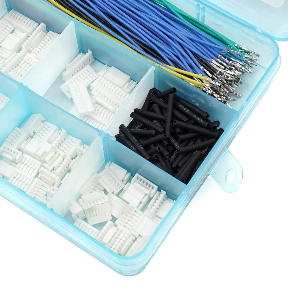 Kit Conector Socket XH 2.54mm con Cable Precrimpado (2/3/4/5/6/7 Pines) Carcasa Adaptador JST Macho y Hembra