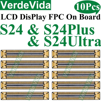 Conector FPC Flex Pantalla LCD para Placa Base Samsung S10 Lite/S21 FE/S22/S23 Ultra/S24 Plus/Note 10/20 (10 Unidades)