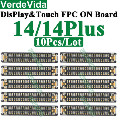 Conector FPC Táctil / Pantalla LCD en Placa Base para iPhone X/XS/XR/11/12/13/14/15/16 Pro Max/Plus (10 Unidades)