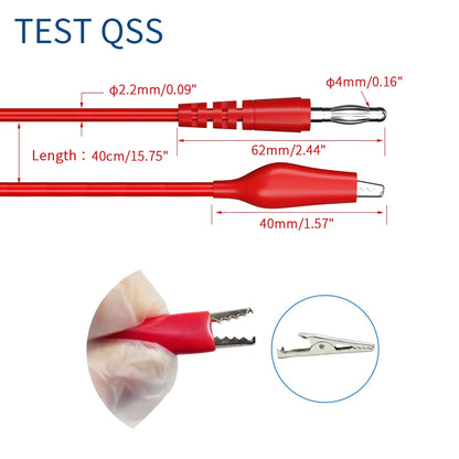 Kit Puntas Prueba Multímetro QSS (41 Pzs) - Banana 4mm, Pinzas Cocodrilo, Sondas Perforadoras