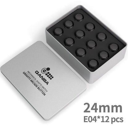Botón Pulsador Mecánico Silencioso Qanba Gravity KS (24mm/30mm) Snap-in para Arcade (En Caja)