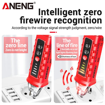 Lápiz Detector Voltaje AC Sin Contacto ANENG VD802 (12V-1000V) Indicador Eléctrico LED