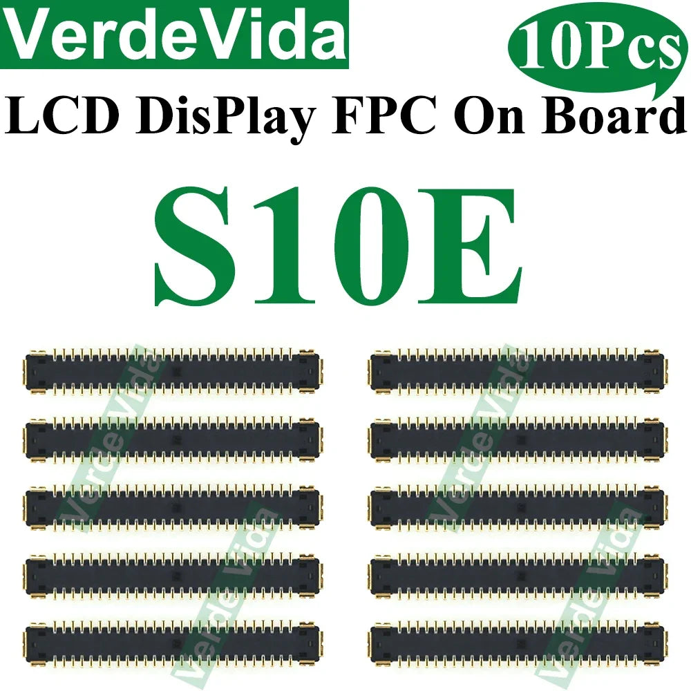 Conector FPC Flex Pantalla LCD para Placa Base Samsung S10 Lite/S21 FE/S22/S23 Ultra/S24 Plus/Note 10/20 (10 Unidades)