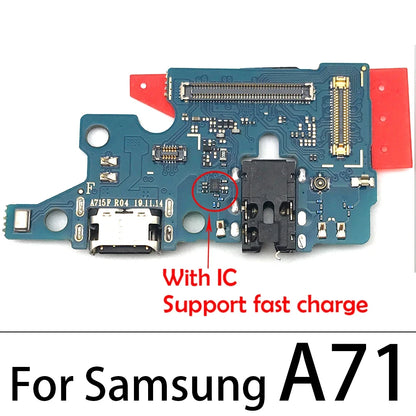 Placa Puerto Carga USB con Conector Dock y Micrófono para Samsung Galaxy A10/A20/A21S/A30/A31/A40/A41/A50/A51/A60/A70/A71