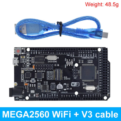 Placa Desarrollo TZT Mega2560 (ATMEGA16U2 / Pro Mini / WiFi R3 ATmega2560 CH340G) compatible Arduino Mega R3 / ESP8266