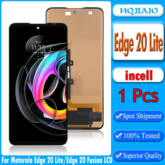 6.7" incell For Motorola Moto Edge 20 Lite LCD XT2139-1 Display Touch Screen Digitizer For Moto Edge 20 Fusion LCD Repair Parts