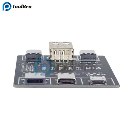 Placa Detección Cables DT3 (Tipo-C/Micro USB/Lightning) - Tester Carga Rápida para iOS/Android