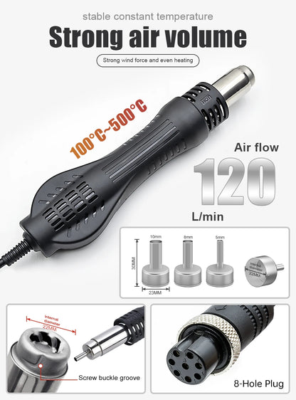JCD 8586D Soldering Station 2 IN 1 750W Hot Air Gun LCD Dual Digital Display Electric Soldering Iron SMD Welding Rework Station