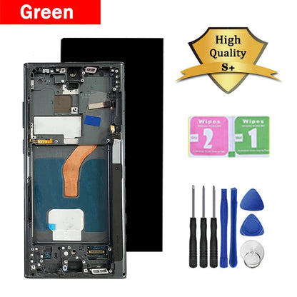 Pantalla Super AMOLED con Marco y Digitalizador Táctil para Samsung Galaxy S22 Ultra 5G (S908B/DS/N/U/E)