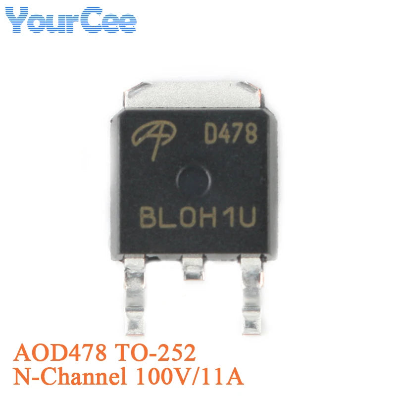 MOSFET Canal-N AOD4184L (D4184) SMD TO-252 40V 50A (Opciones AOD40x disponibles) - Lote 5/20 Piezas