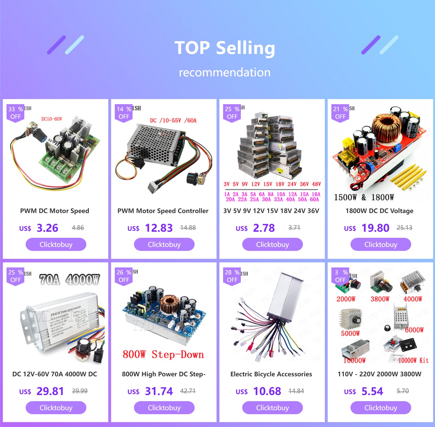 Módulo Convertidor Boost DC-DC 8-32V a 45-390V Step-Up Alto Voltaje ZVS Carga Capacitores