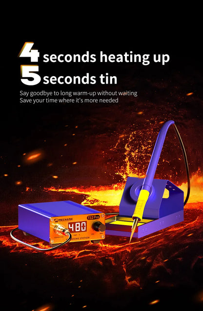 MECHANIC T12 Pro Soldering Station - Intelligent LED Digital Display Anti-Static Thermostat Heating Repair Welding Tool