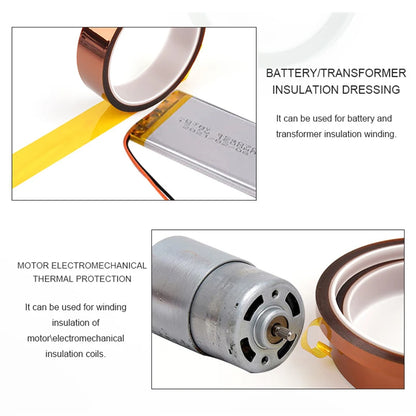 Cinta Térmica Aislante BGA Alta Temperatura "Gold Finger" (Poliamida Adhesiva) Protección Placa Electrónica