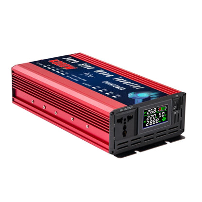 Inversor Onda Pura DC 12V/24V a AC 110V/220V (2000W-5000W) Convertidor Voltaje Portátil Auto/Solar