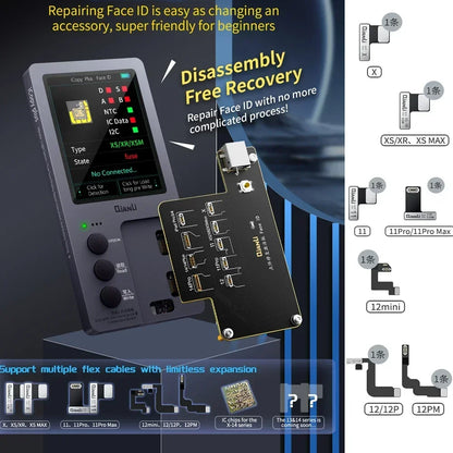 QIANLI Icopy Face ID Repair Instrument for iPhone X-14 PRO MAX Battery Testing Board LCD Vibrator Transfer EEPROM Programmer