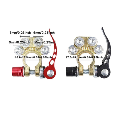 Conectores Terminal Batería Auto Liberación Rápida 12V/24V Positivo/Negativo Extremos Cable para Tipo SAE/JIS (2 Piezas)