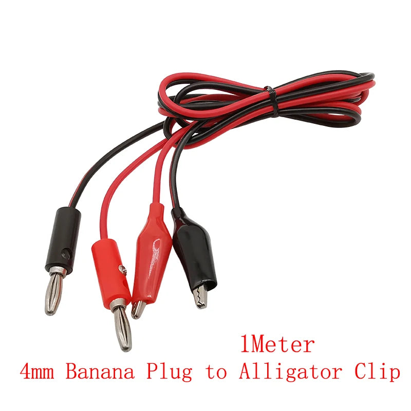 Puntas Prueba Universales Multímetro - Banana 4mm a Pinza Cocodrilo / Gancho / Aguja (1 Pza)