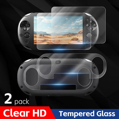 Protector Pantalla Cristal Templado HD Transparente para Sony PS Vita (PSV 1000/2000) Cubierta Frontal + Trasera (1/2 Unidades)