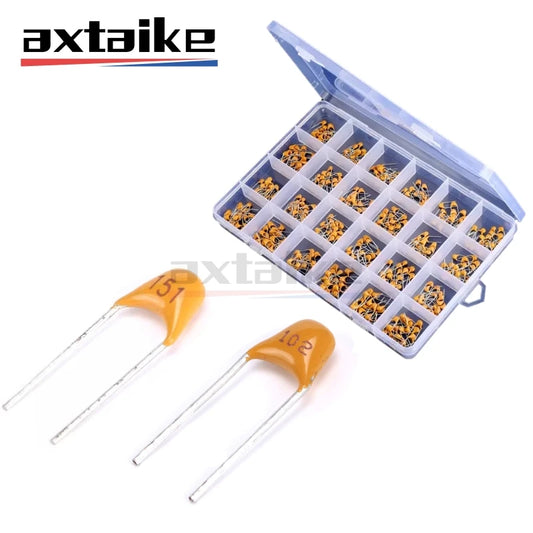 Kit Surtido Capacitores Cerámicos Monolíticos (10pF-10uF, 50V) MLCC - Pack 180/300/480/500 Piezas