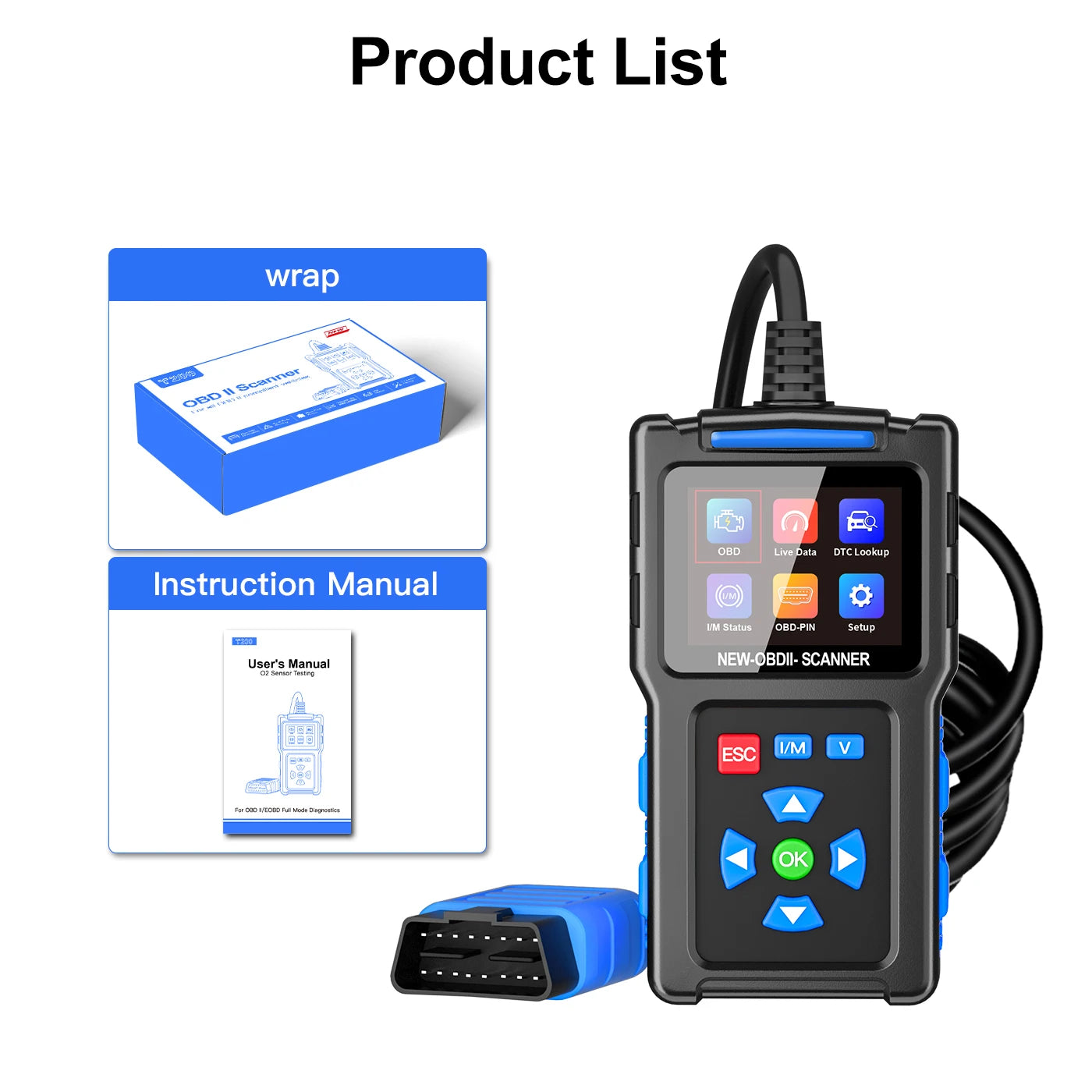 Scanner Automotriz OBD2 T200 - Lector Códigos Motor, Herramienta Diagnóstico Vehículo (Envío US Warehouse)