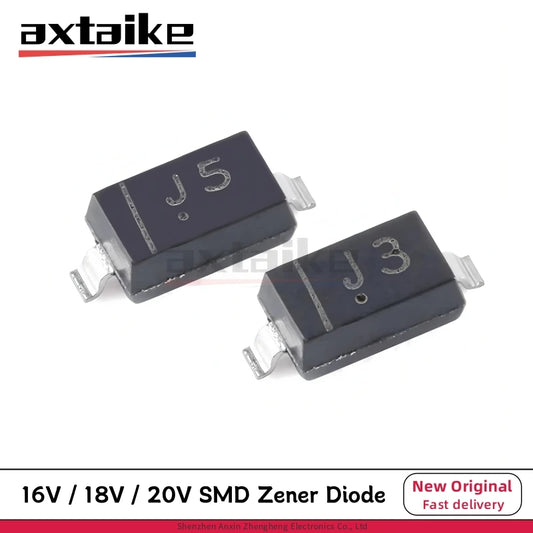 Diodo Zener SMD SOD-123 MMSZ52xxB (16V/18V/20V, 350mW) - Pack 100 Unidades