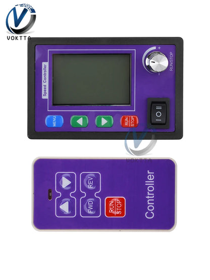 Controlador Velocidad Motor DC (10-55V 30A) PWM con Display LCD y Control Remoto Inalámbrico