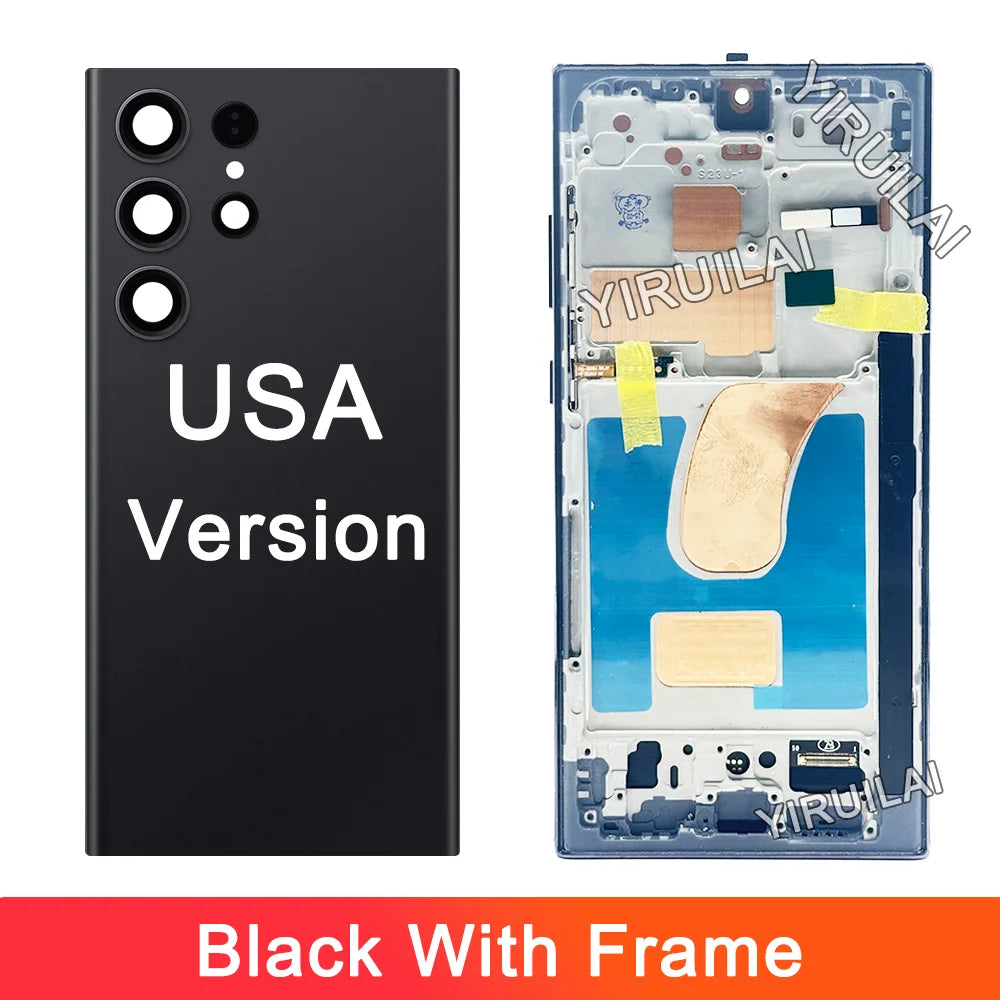 Pantalla LCD con Marco y Digitalizador Táctil para Samsung Galaxy S23 Ultra 5G (S918B/DS / S9180) (Probada)