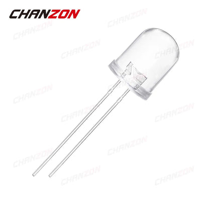 10pcs 10mm IR LED Emitting Diode 850nm Infrared Light Lamp Phototransistor Photodiode DIY Transmitter Emitter Micro PCB Circuit