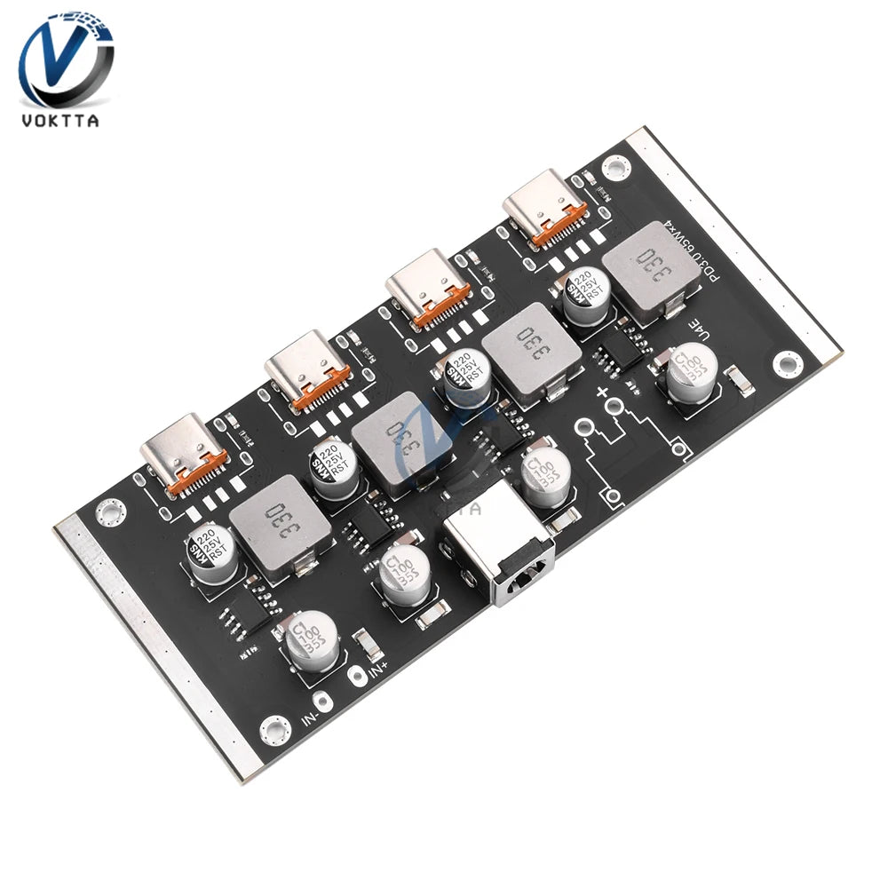 Módulo Adaptador Fuente PD 65W USB-C Soporta PD3.0/2.0, QC3.0/2.0, FCP, AFC Placa Circuito Cargador