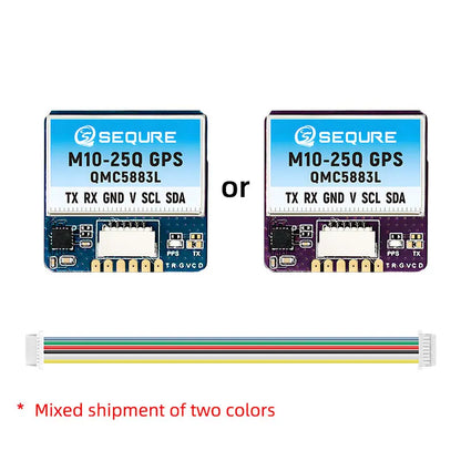 Módulo GPS SEQURE M10-12 / M10-18 / M10-25Q (Pequeño, Rápido) con Compás QMC5883L para Drones FPV Ala Fija/Carreras (INAV/BF)
