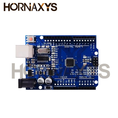 Placa Desarrollo UNO R3 (CH340G, MEGA328P-AU, 16MHz, Tipo C) con Cable USB para Arduino (1-10 Unidades)