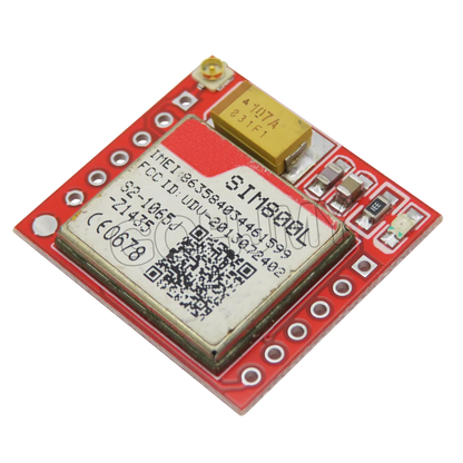 Módulo GSM/GPRS SIM800L (Quad-Band) con Antena PCB y Placa Micro SIM para Arduino (Rojo/Azul)
