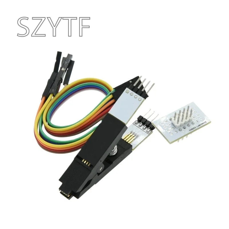 Kit Programador USB CH341A 24/25 Series EEPROM Flash BIOS + Clip Test SOIC8/SOP8