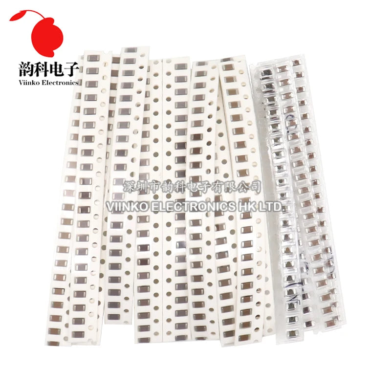 Kit Surtido Capacitores SMD (0603/0805/1206, 16/36/50 Valores, 1pF-10uF) Set Capacitancia (320/720 Piezas)