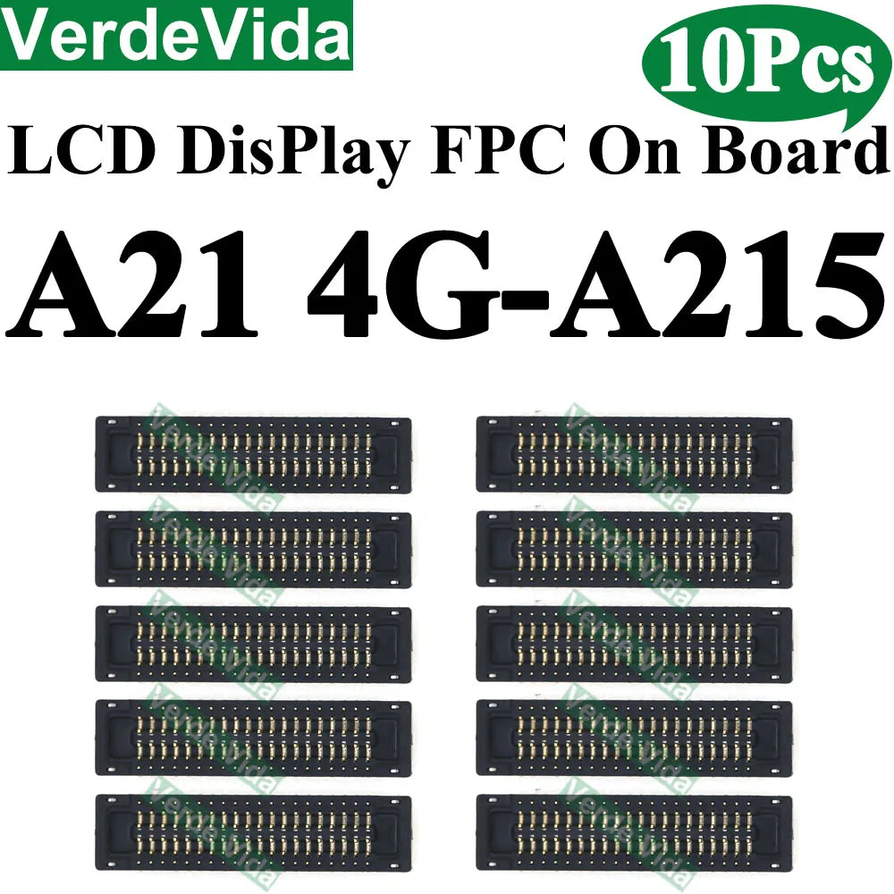 Conector FPC Pantalla LCD en Placa para Samsung Galaxy A10/A20/A21/A30S/A40/A50/A51/A70S / M12/M14/M15/M16 (10 Unidades)