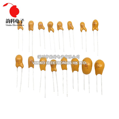 Capacitor Tantalio DIP (10V-50V, 0.1uF-220uF) (Pack 5 Unidades)