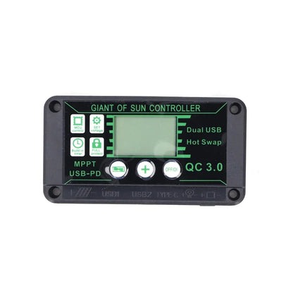Controlador Carga Solar MPPT 10A-100A 12V/24V Max PV 50V Regulador Panel Dual USB Auto Display