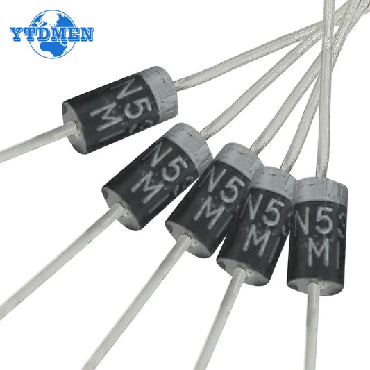 Kit Surtido Diodos THT DO-41/DO-35/DO-15 (Rectificador/Schottky/Switching) - Varios Tipos (100/200 Piezas)
