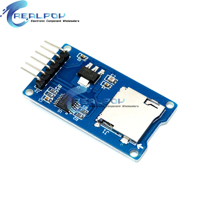 Módulo Lector Tarjetas Micro SD/Mini TF Shield con Interfaz SPI para Placa Expansión Arduino DIY Kit