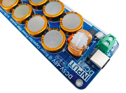 Placa Filtro Fuente Alimentación Lineal/Conmutada con Supercapacitor 5V-48V 10A
