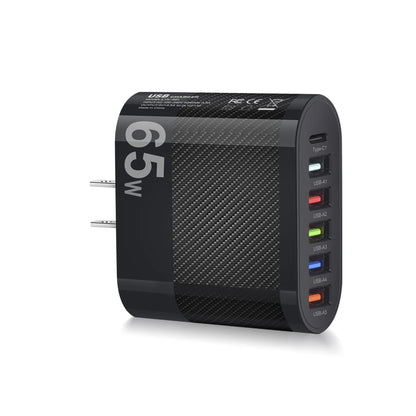 Cargador Pared USB Múltiple 6 Puertos 65W Carga Rápida Alta Velocidad (PD, QC 3.0) Adaptador Móvil para Huawei Mate 60/Xiaomi 13