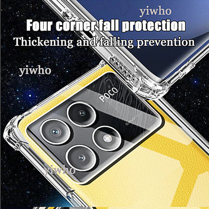 Funda Carcasa TPU Silicona Suave Transparente Anti-Golpes para Xiaomi Poco X3 Pro NFC / X4 / X5 / X6 / X6 Pro 5G