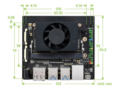 Módulo NVIDIA Jetson Xavier NX con Kit Expansión AI (8GB/16GB EMMC)