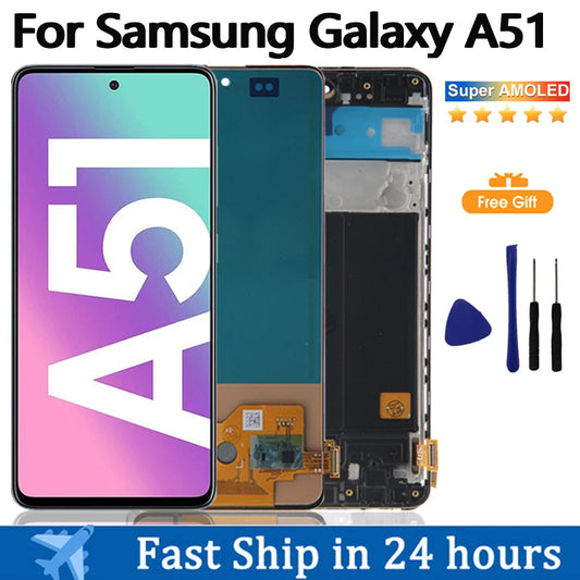 Pantalla OLED para Samsung Galaxy A51 (A515, SM-A515F) con Digitalizador Táctil (Reemplazo Ensamblaje)