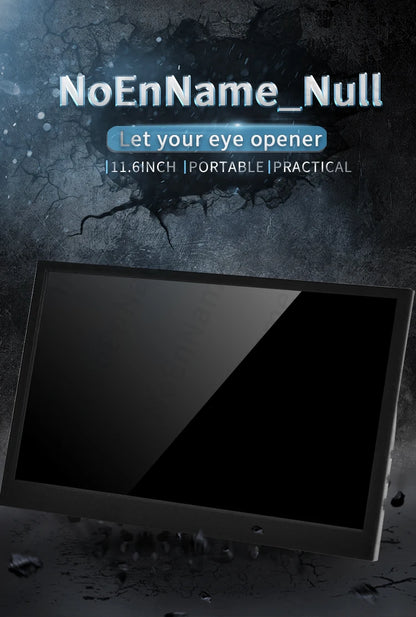 Monitor Portátil 11.6" (1366x768) LCD TFT - Pantalla Gaming para PC/Raspberry Pi/Laptop/PS4/Xbox/Switch (HDMI)