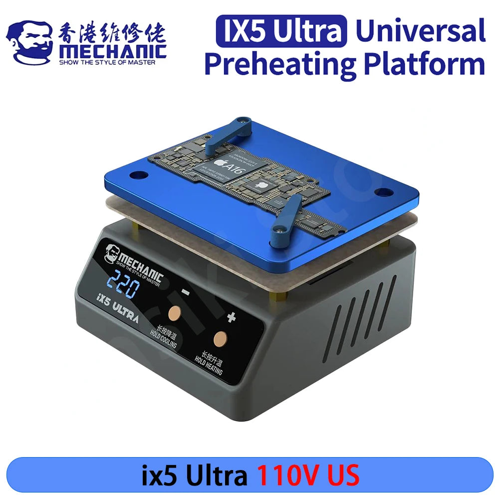 MECHANIC ix5 Ultra Heating Platform Preheating Layering for Motherboard Layering Tin Planting Glue Removal Heating Table tool
