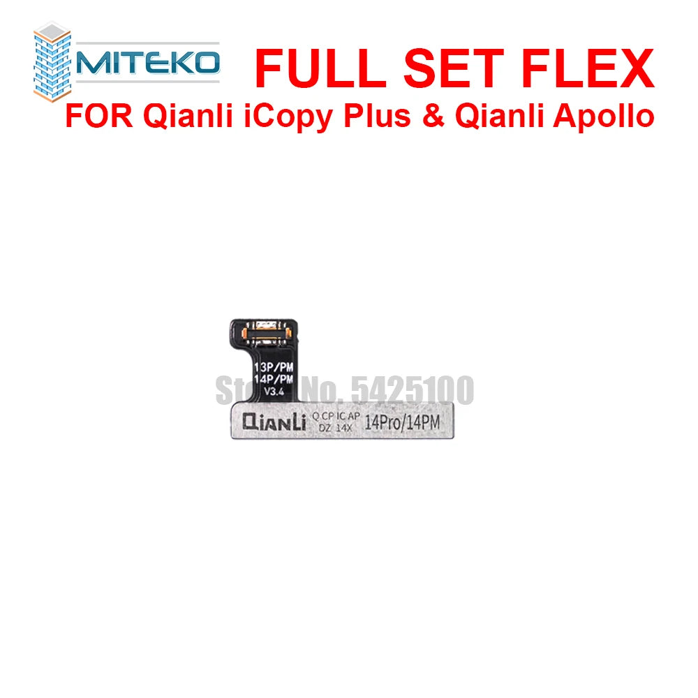 QIANLI iCopy Plus 2.3v 2025 Face ID Adaptor & Flex For X-14 PM Series Dot Matrix Recovery Activation Board Repair Tools