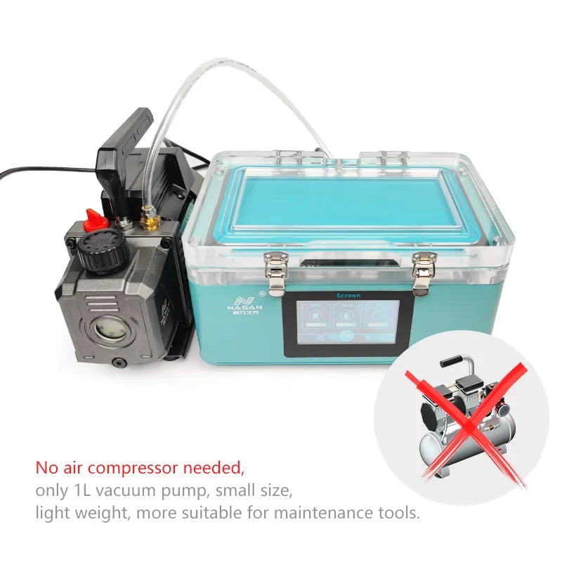 Máquina Laminadora Vacío Nasan NA-SUPA Lite + Removedor Burbujas NA-B2 + Separador NA-SP23 Ultra para Pantalla LCD Plana/Curva Reparación